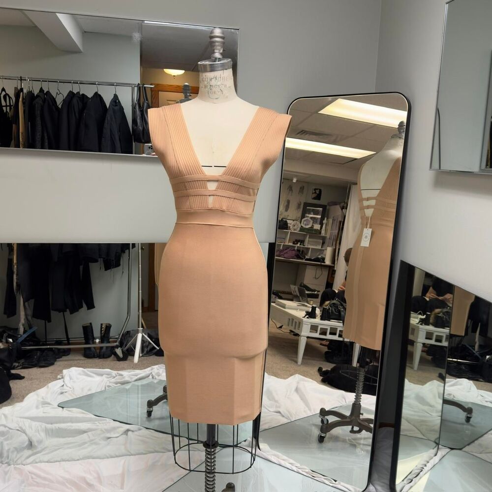 Bella Barnett Peach Bandage Dress